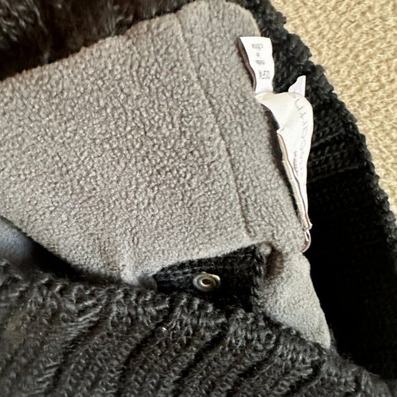 STELLA MCCARTNEY Adidas Neck Warmer Chunky Cable Knit Rib Button Wool Fleece - Picture 9 of 16